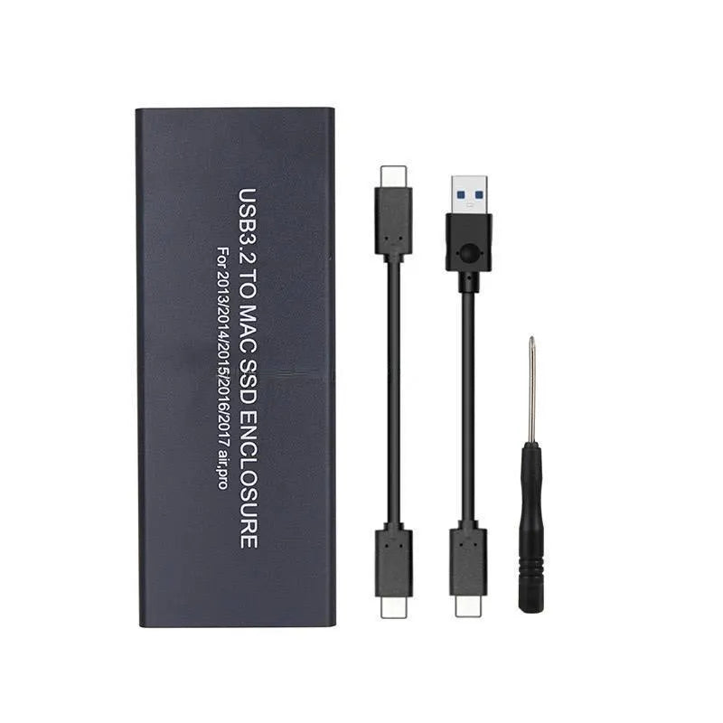 USB3.2 to MAC SSD Enclosure, Type-C to 12+16 PIN Apple Flash AHCI SSD Adapter for 2013-2017 MacBook Pro Retina /MacBook Air/Mac Mini/Mac Pro USB3.2 to MAC SSD Enclosure, Type-C to 12+16 PIN Apple Flash AHCI SSD Adapter for 2013-2017 MacBook Pro Retina /MacBook Air/Mac Mini/Mac Pro